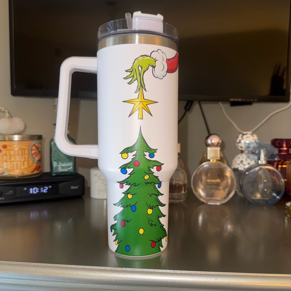 Holiday Tree Tumbler with Handle